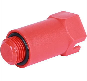 Заглушка  1/2 (резьба) красная STOUT